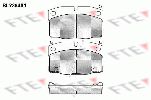 FTE BL2394A1 Комплект гальмівних колодок, дискове гальмо