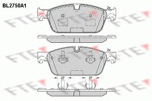 FTE BL2750A1 Комплект гальмівних колодок, дискове гальмо