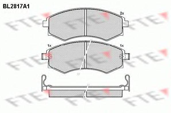FTE BL2817A1 Комплект гальмівних колодок, дискове гальмо