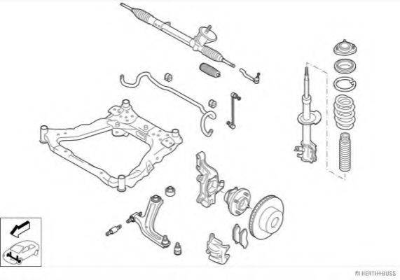 HERTH+BUSS JAKOPARTS N03721VA Рульове управління; Підвіска колеса