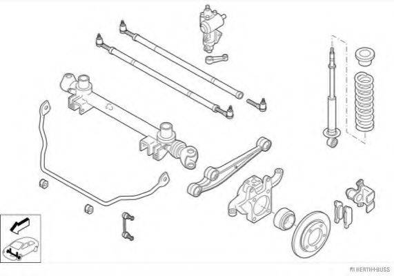 HERTH+BUSS JAKOPARTS N03875VA Рульове управління; Підвіска колеса