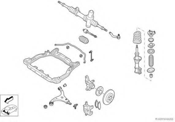 HERTH+BUSS JAKOPARTS N04775VA Рульове управління; Підвіска колеса