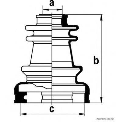 HERTH+BUSS JAKOPARTS J2861011 Комплект пильника, приводний вал