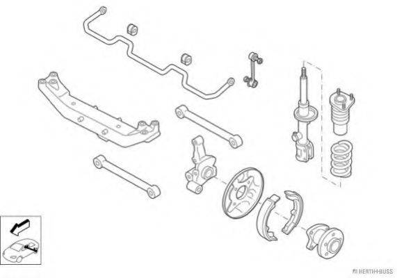 HERTH+BUSS JAKOPARTS N03037HA Рульове управління; Підвіска колеса