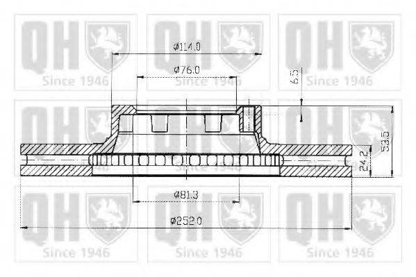 QUINTON HAZELL BDC3243 гальмівний диск