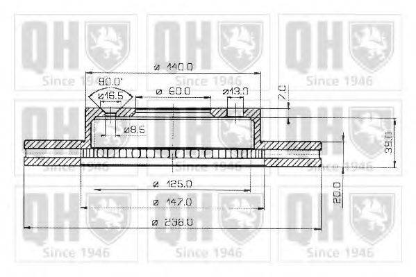 QUINTON HAZELL BDC3244 гальмівний диск