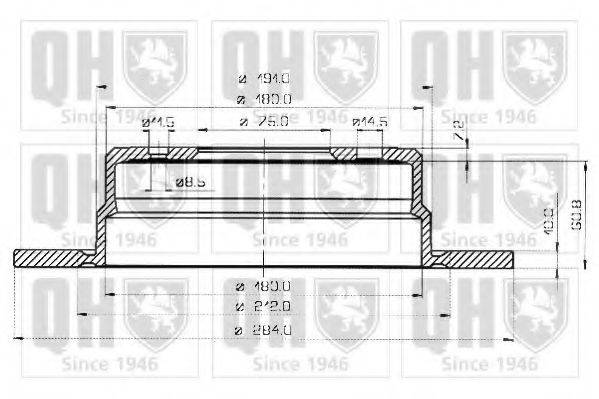 QUINTON HAZELL BDC3479 гальмівний диск