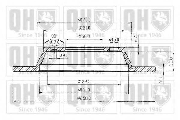 QUINTON HAZELL BDC3554 гальмівний диск