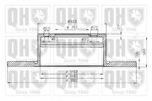 QUINTON HAZELL BDC3639 гальмівний диск