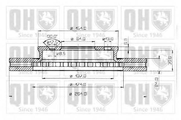 QUINTON HAZELL BDC3657 гальмівний диск