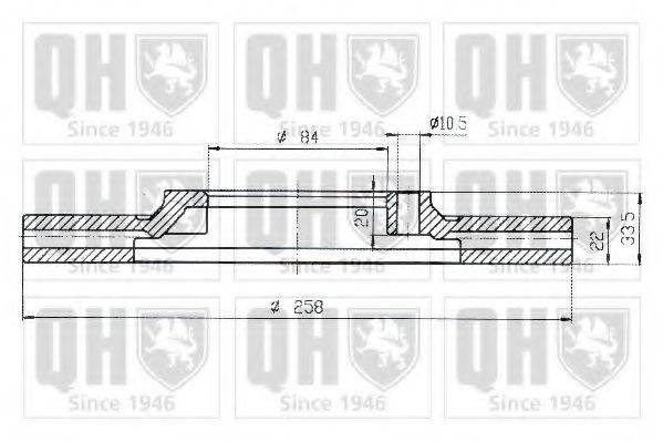 QUINTON HAZELL BDC3823 гальмівний диск