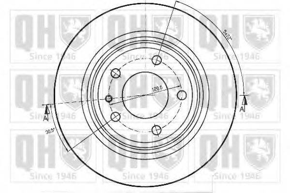 QUINTON HAZELL BDC3847 гальмівний диск