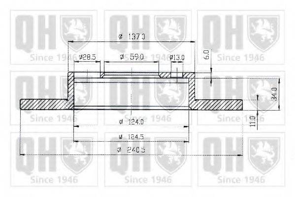 QUINTON HAZELL BDC4356 гальмівний диск