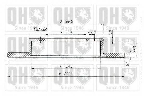 QUINTON HAZELL BDC4634 гальмівний диск