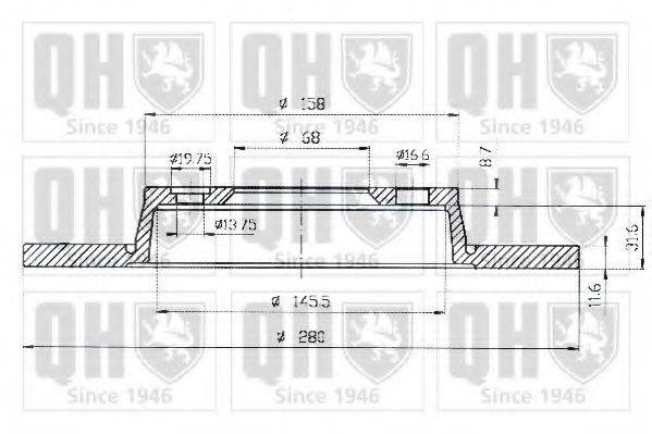 QUINTON HAZELL BDC4733 гальмівний диск