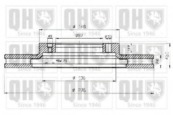 QUINTON HAZELL BDC4774 гальмівний диск