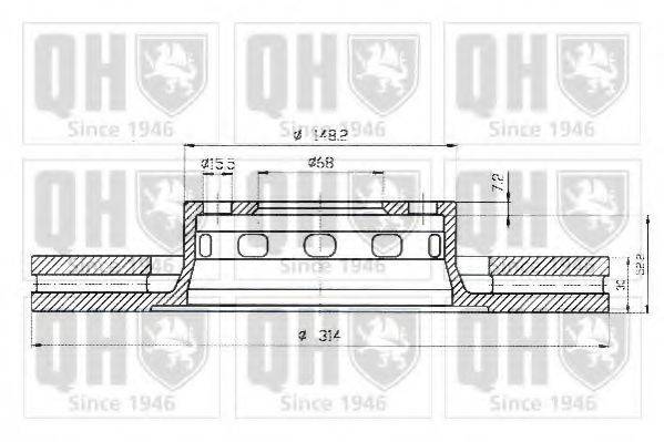 QUINTON HAZELL BDC4788 гальмівний диск