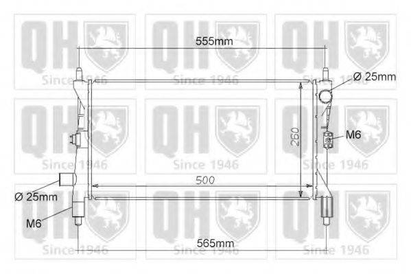QUINTON HAZELL QER1013 Радіатор, охолодження двигуна