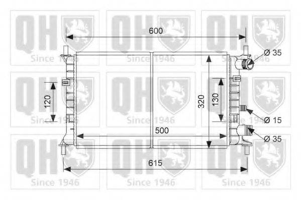 QUINTON HAZELL QER1110 Радіатор, охолодження двигуна