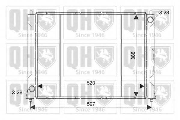 QUINTON HAZELL QER1366 Радіатор, охолодження двигуна