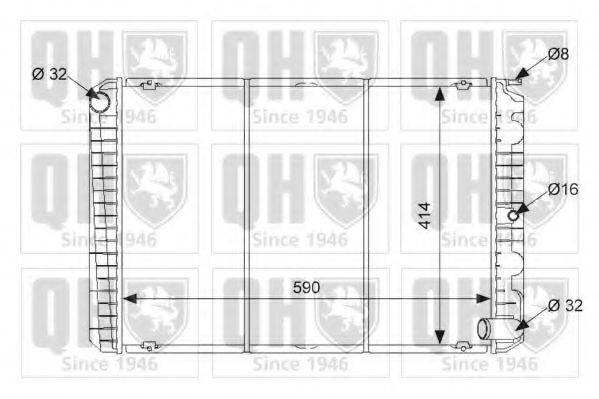 QUINTON HAZELL QER1430 Радіатор, охолодження двигуна