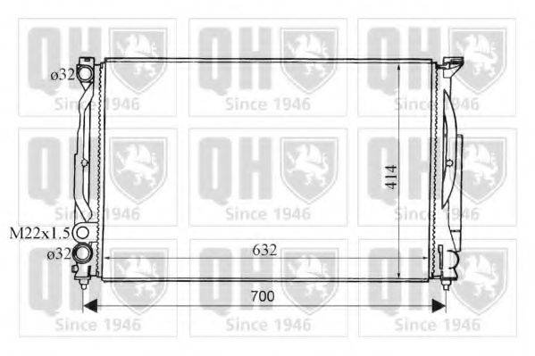 QUINTON HAZELL QER1567 Радіатор, охолодження двигуна