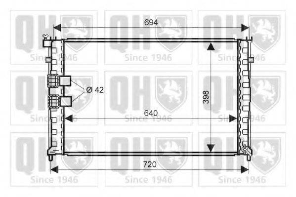 QUINTON HAZELL QER1812 Радіатор, охолодження двигуна