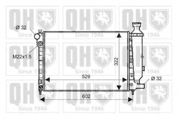 QUINTON HAZELL QER1858 Радіатор, охолодження двигуна