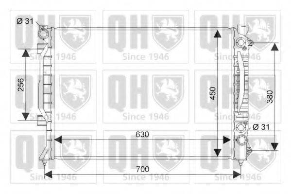 QUINTON HAZELL QER1899 Радіатор, охолодження двигуна