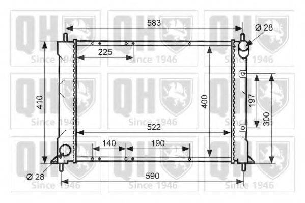 QUINTON HAZELL QER2057 Радіатор, охолодження двигуна