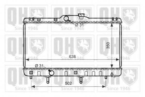 QUINTON HAZELL QER2581 Радіатор, охолодження двигуна