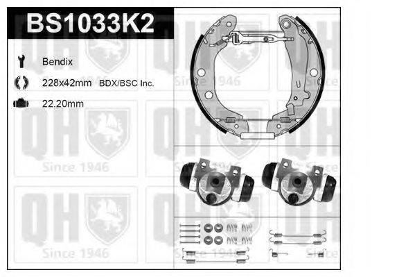 QUINTON HAZELL BS1033K2 Комплект гальм, барабанний гальмівний механізм