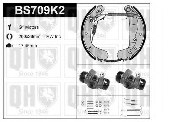 QUINTON HAZELL BS709K2 Комплект гальм, барабанний гальмівний механізм