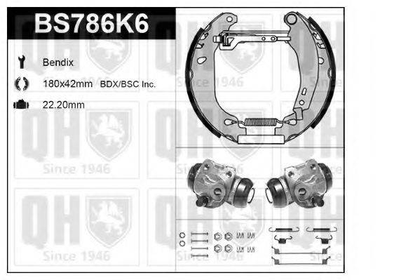 QUINTON HAZELL BS786K6 Комплект гальм, барабанний гальмівний механізм