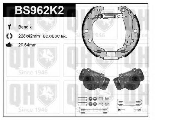 QUINTON HAZELL BS962K2 Комплект гальм, барабанний гальмівний механізм