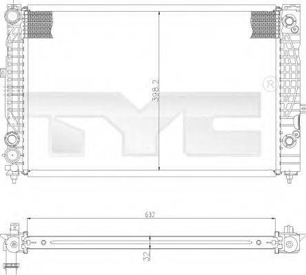 TYC 7020009 Радіатор, охолодження двигуна