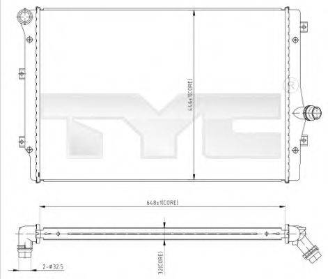 TYC 7020024 Радіатор, охолодження двигуна