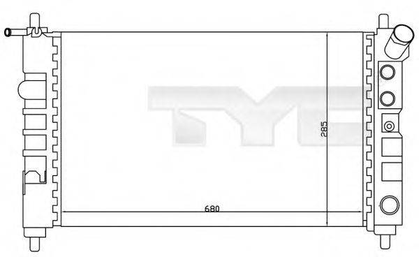 TYC 7250005 Радіатор, охолодження двигуна