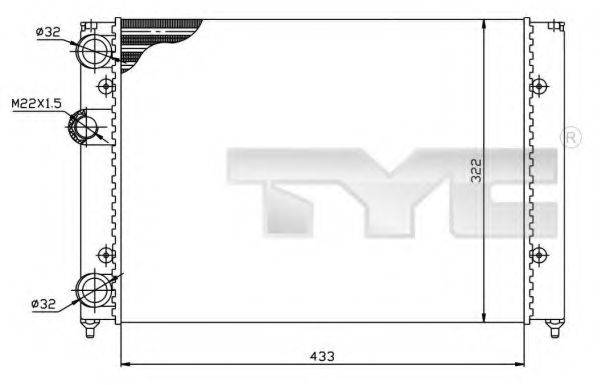 TYC 7370039 Радіатор, охолодження двигуна