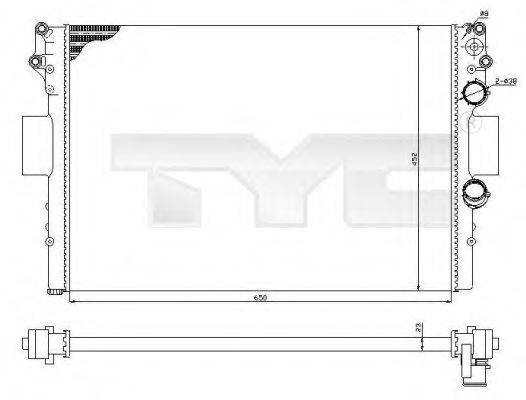 TYC 7150002R Радіатор, охолодження двигуна