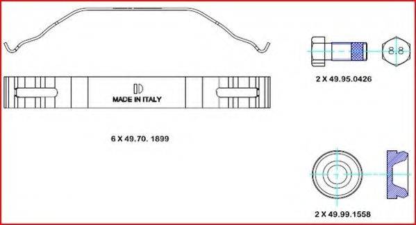 FERODO FAC168 Комплектуючі, колодки дискового гальма