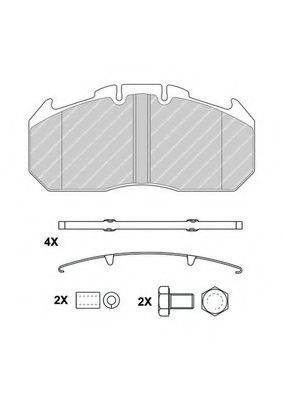FERODO FCV1404BFE Комплект гальмівних колодок, дискове гальмо