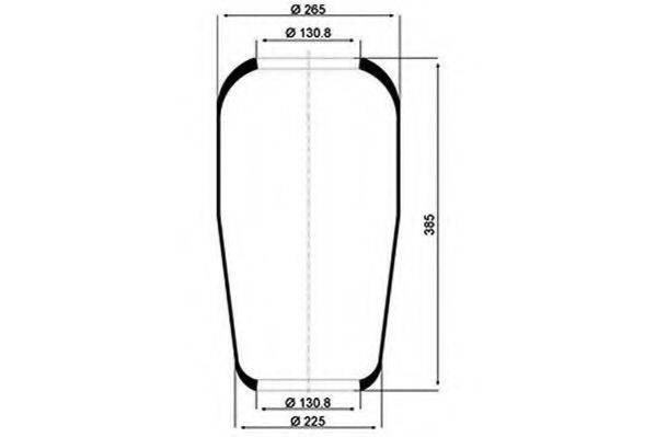 PE AUTOMOTIVE 08402810A Кожух пневматичної ресори; Кожух пневморесори