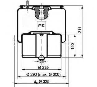 PE AUTOMOTIVE 08428271A Кожух пневматичної ресори