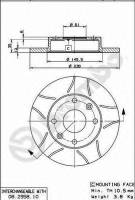 BREMBO 08295875 гальмівний диск