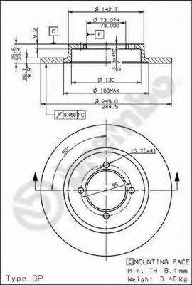 BREMBO 08395510 гальмівний диск