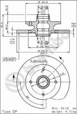 BREMBO 08446910 гальмівний диск