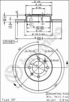 BREMBO 08474810 гальмівний диск