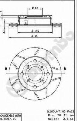 BREMBO 09585775 гальмівний диск