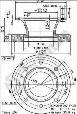 BREMBO 09792930 гальмівний диск